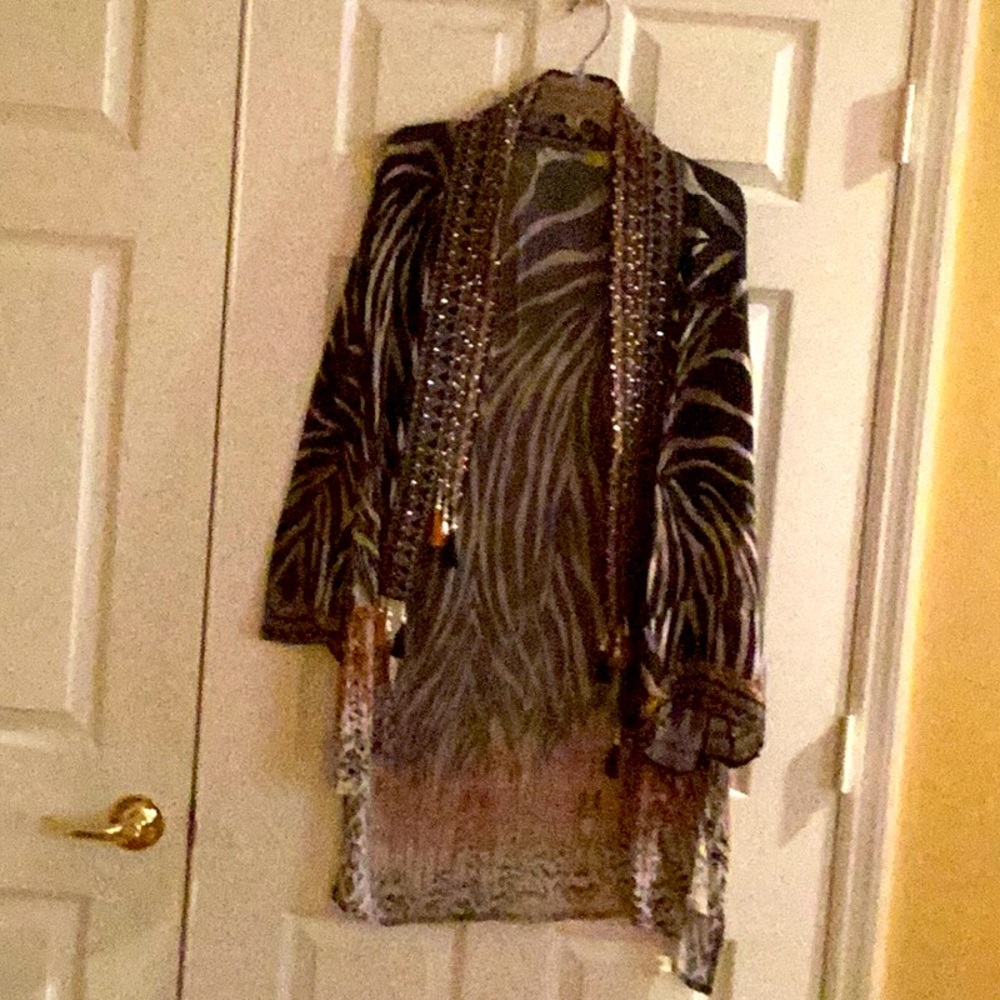 Boston Proper Beaded Kimono ,NWOT